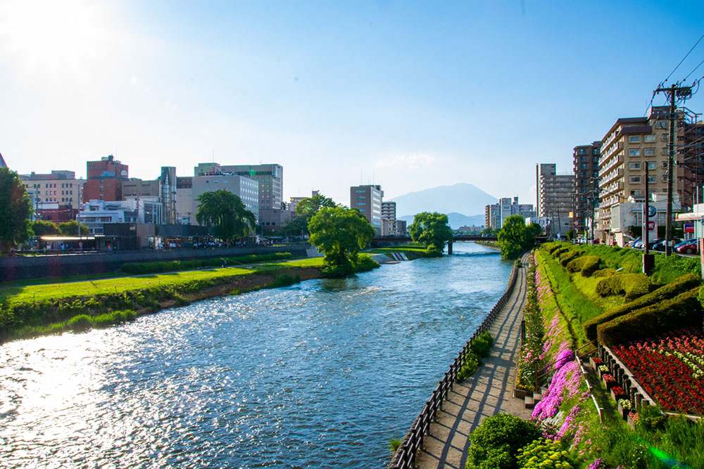 北上川からの景色